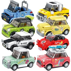 클래식카 블럭 세계 유명한 자동차 풀백카 블록 미니 오픈카 경찰차 아이 발달 조립 체험