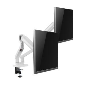 17~32 듀얼 슬라이드 모니터암 관절형 커브드 마운트 베사브라켓 스탠드 책상 거치대