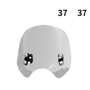 트라이엄프 본네빌 바버/T100/T120 튜닝호환 윈드실드 가드 윈드 스크린 투명-H 37xW 37 브래킷포함