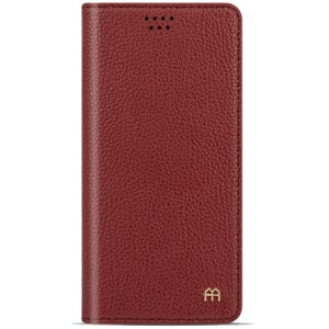 LG Q9 ONE 카드 케이스 LM-Q927L 토리 천연소가죽 플립 버건디레드