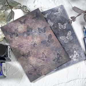 나비효과 빈티지 배경 메모지 (다이어리 꾸미기 다꾸 캘리그라피 감성 빈티지 떡메 배경지)