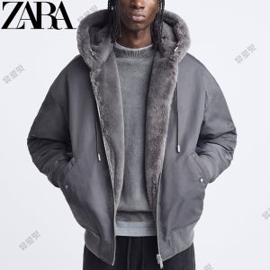 ZARA 자라 리버시블 양면 봄버 시어링 후드 점퍼 2컬러