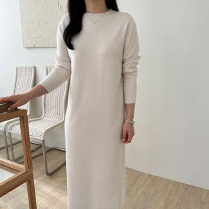 가을 원피스 하객룩 소재좋고 부드러운 롱 니트 원피스 빅사이즈