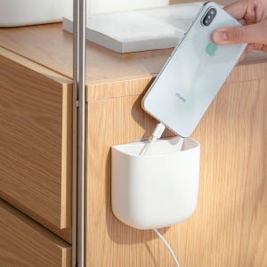 innol 리모컨 정리거치대 보관함 꽂이 수납포켓 침대수납걸이 부착형 벽걸이 수납함 1칸