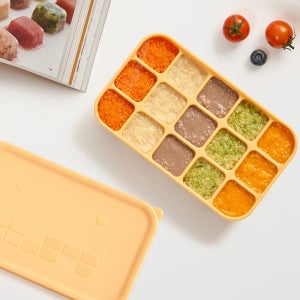 마미스테이블 [깨비큐브 15구 30ml] 최상급 식품등급 실리콘 완벽한 밀폐력 이유식 용기