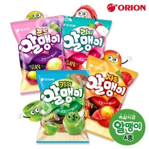오리온 마이구미 젤리 81gx4종 키위알맹이 포도알맹이 리찌 자두 학생 직장인 단체간식