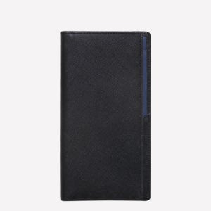 마뜨 남성장지갑,남자장지갑 사피아노 가죽 (검정+스틸블루) w22835