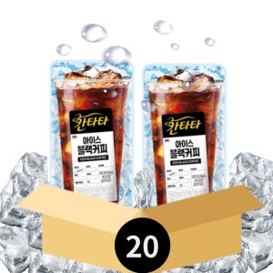 칸타타 아이스 블랙커피 230ml x 20팩 한박스 파우치