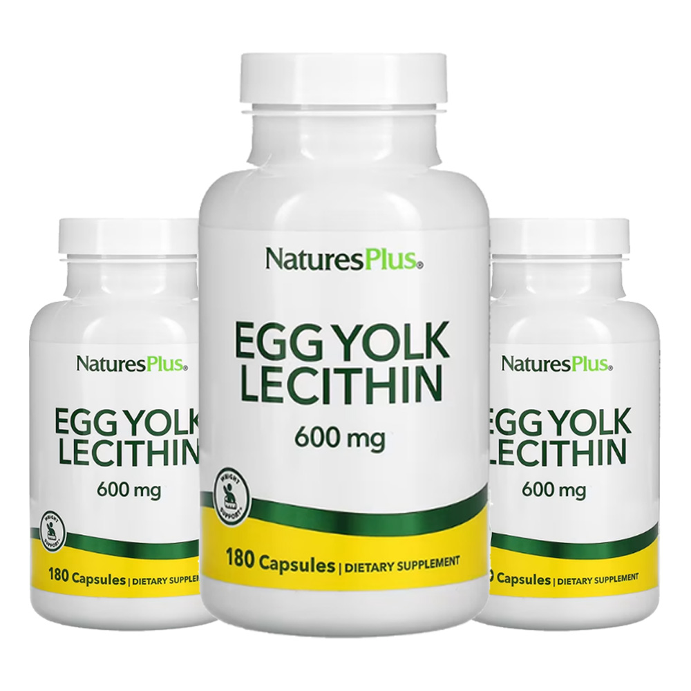 네이처플러스 <b>콜레스테롤</b> 레시틴 Egg Yolk 포스파티딜 콜린 600mg 180캡슐 3통