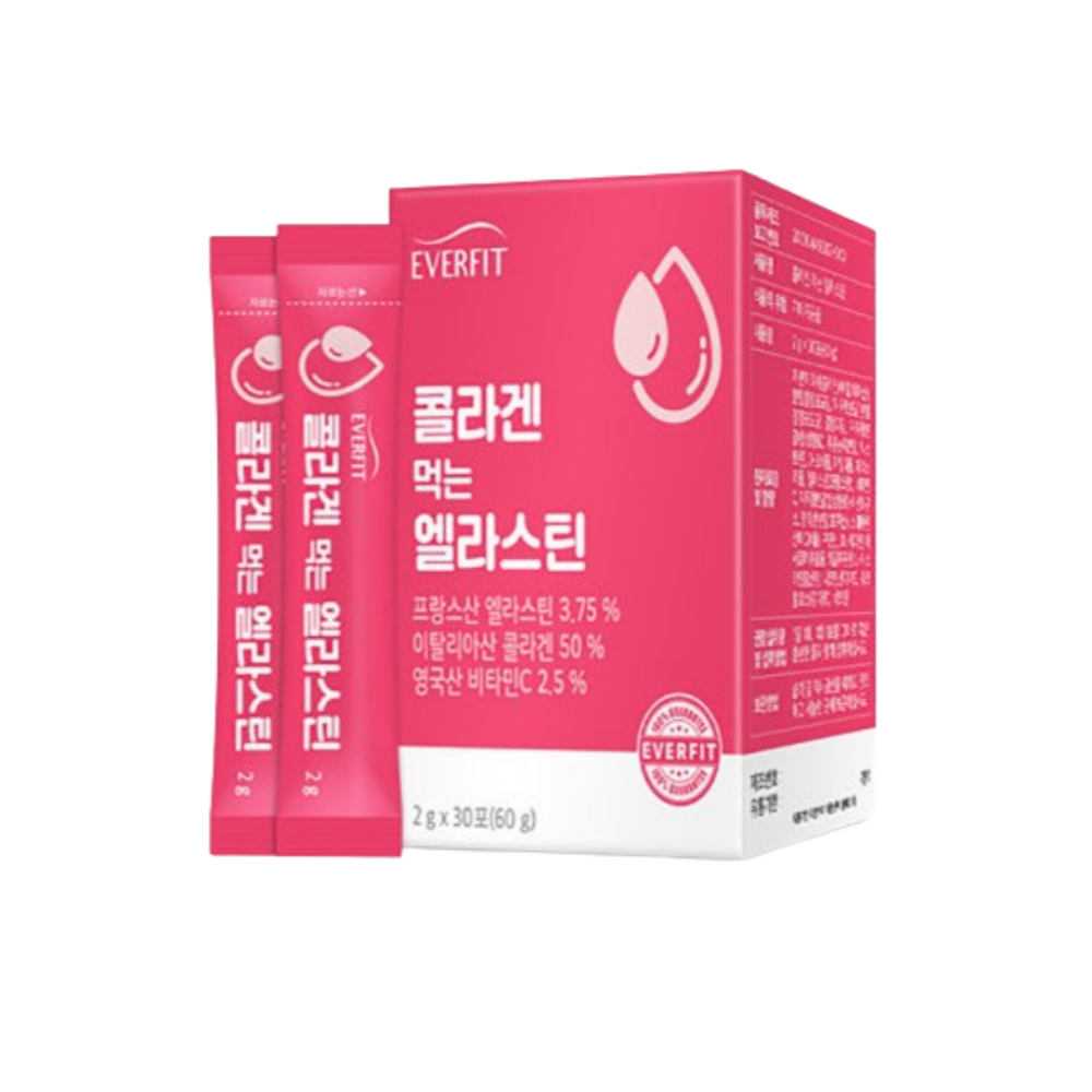내츄럴플러스 <b>에버핏 콜라겐 먹는 엘라스틴</b> 30 스틱