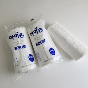 마미손 깔끔한 뜯어쓰는 키친타월 롤형 80매 x 5개 깨끗한 키친타올