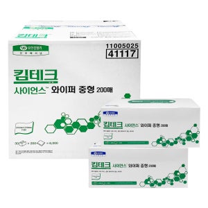41117 킴테크 사이언스 와이퍼 중형 200매x30 한박스