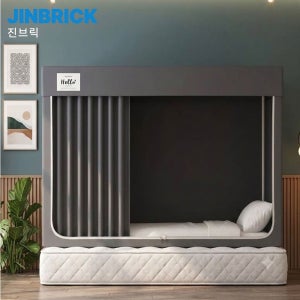 진브릭 2층 1인용 침대텐트 난방텐트 싱글 사각 패브릭 90x190x90