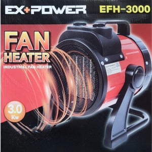 이엑스파워 팬히터 전기 3KW PTC히터 캠핑 온풍기 난로 미니 낚시 저소음