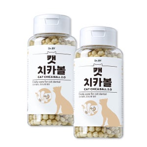 닥터바이 캣치카볼 고양이 이빨과자 구강 건강, 30g, 2개