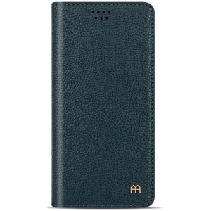 LG Q9 ONE 카드 수납 케이스 LM-Q927L 토리 천연소가죽 플립 커버 피콕블루