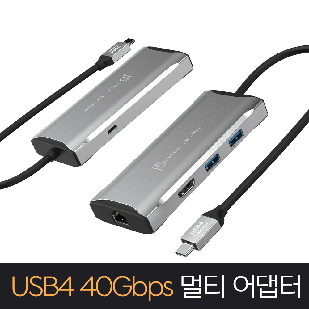 J5Create JCD392 4K60 엘리트 USB-C 10Gbps 여행 Dock - 스페이스 그레이 - 6-in-1