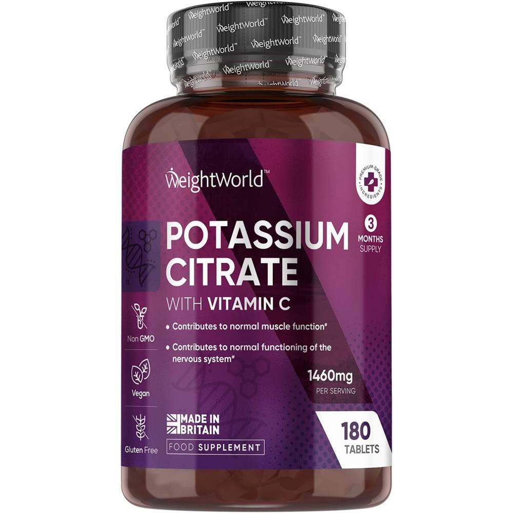 WeightWorld Potassium with Vitamin C <b>웨이트월드</b> 비타민C 함유 칼륨 1460mg 180정