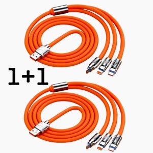 (1+1) 레디TO럽 3in1 1.2M 120W 멀티 고속 충전 케이블 2개