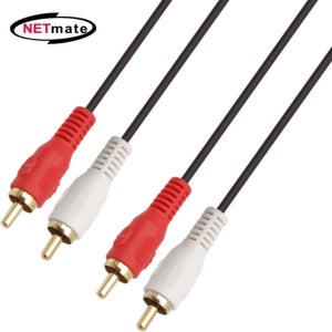 NETmate NMA-2R100N RCA 2선 케이블 2.8파이 10m