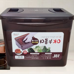 밀폐 누름이 발효 숙성 대용량 김장 김치통 보관 저장 용기