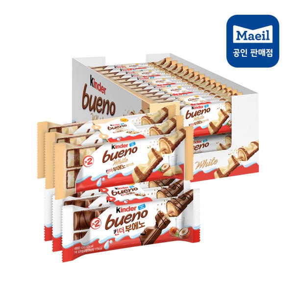 킨더 초콜릿 부에노 T2X3 - 4개(총12개) 화이트 밀크 초콜렛 초코바