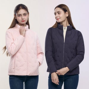 여자 경량 패딩 여성 겨울 웰론 숏패딩 점퍼 아우터 상의 슬림 자켓 (W4WJ12)