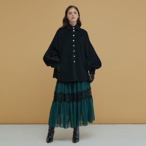 [카티아조] 블랙 레이블 캐시미어 울 볼륨 코트 럭셔리 블랙 katiacho Black Label Cashmere Wool Volume Coat Luxury Black