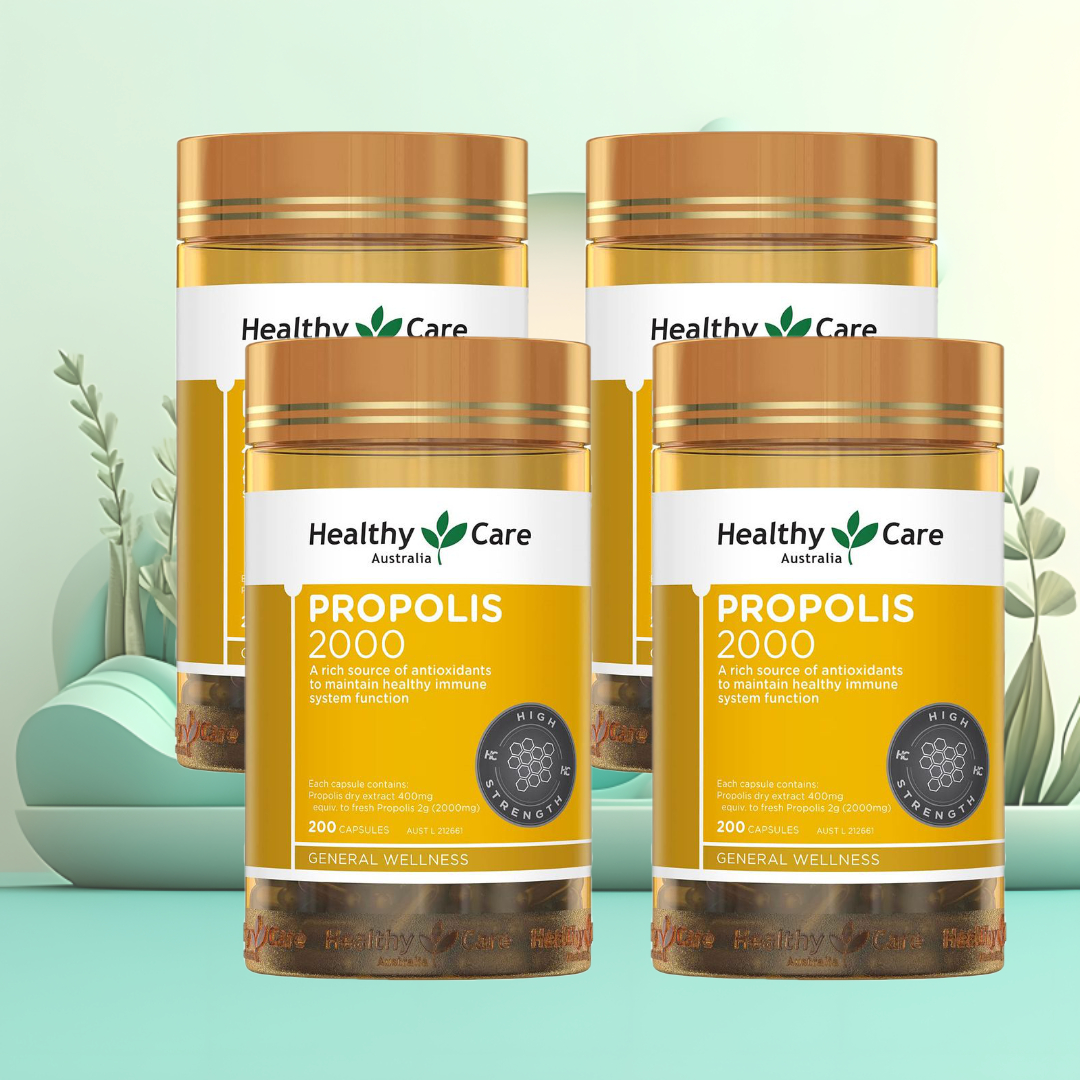 헬시케어 프로폴리스 <b>Propolis 2000mg</b> 200캡슐x4통