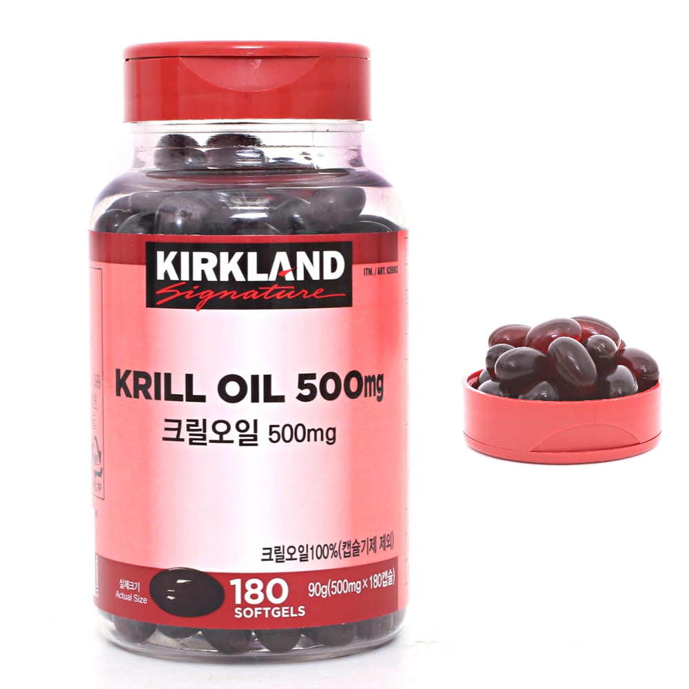 커클랜드 크릴오일 500mg x 180정 아스타잔틴 불포화지방산