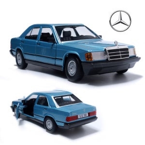 브라고 1:24 메르세데스 벤츠 1987 190E 다이아몬드 블루 올드카 모형차 자동차다이캐스트