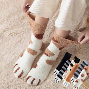 동물수면양말 고양이발토시 출산후 산모수면양말 무압박 겨울댕댕이덧버선