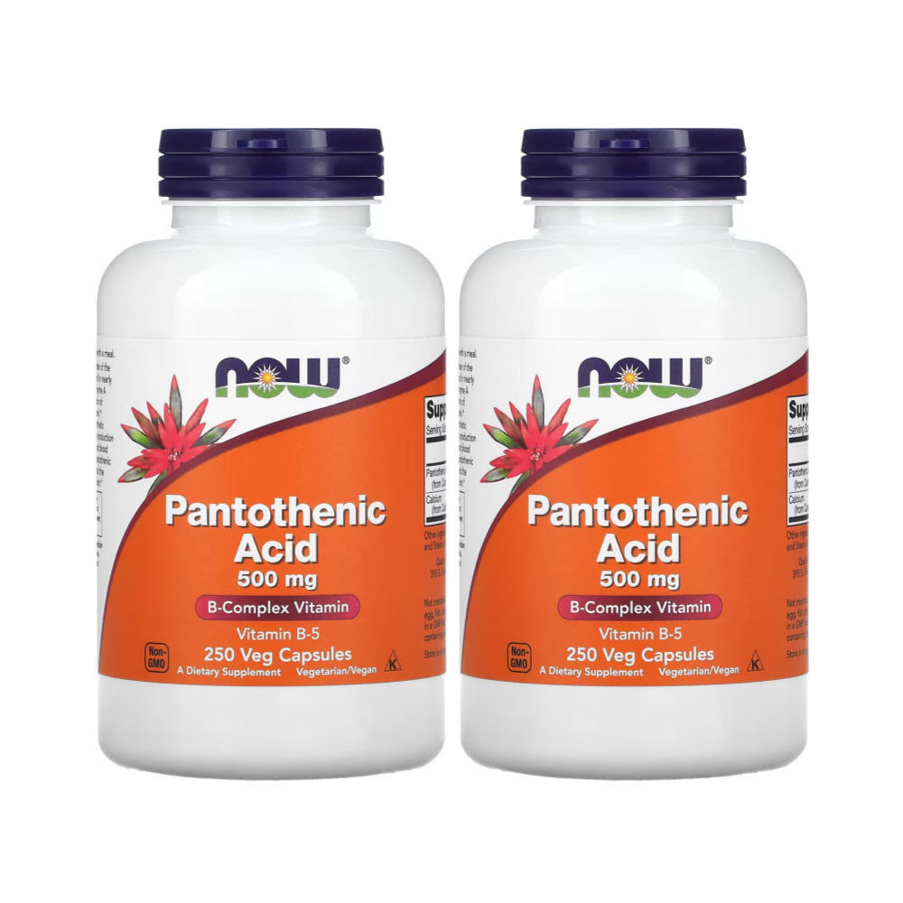나우푸드 <b>판토텐산</b> 500mg 식물성 캡슐 250정 x 2병