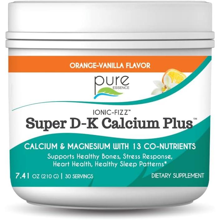 <b>퓨어 에센스</b> 랩스 슈퍼 D K 칼슘 플러스 엽산 마그네슘 <b>비타민K2</b> 210g <b>PURE ESSENCE</b> LABS Super D K Calcium Plus