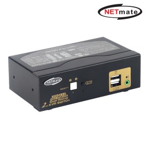 강원전자 넷메이트 듀얼 4K 60Hz HDMI KVM 2:1 스위치(USB) NM-HKD02D