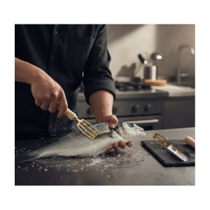 일본 니켄 생선 비늘치기 청동사각형 소