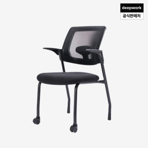 딥워크 게이밍의자 컴퓨터 의자 사무실 게임 게이밍체어 팔걸이 O 고정형 등판 올 블랙