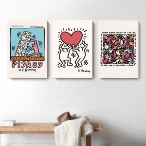 [행복화실] 캔버스 그림 액자 키스해링8종 Keith Haring 품질좋은 선물 이벤트