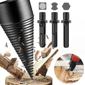 SDS플러스 SDS육각비트 나무 쪼개기 드릴 장작 캠핑 겨울 참나무 통나무 비트 32mm