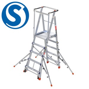 풍산 안전발판 사다리 5단 (PSL-18) 전도방지대 알루미늄 산업용 작업