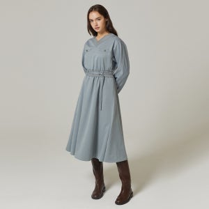 나이스클랍 니트 블록 원피스 N234MWOA19