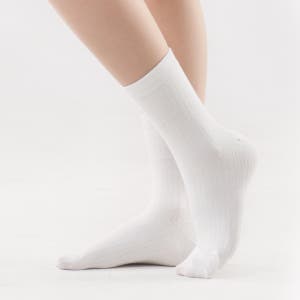 중목 베이직 골지 양말 화이트 10켤레