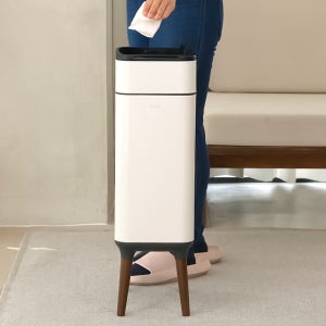 모던 스마트 자동 센서 냄새차단 기저귀 쓰레기통 종량제 호환 휴지통 O에디션 / 20L, 크림화이트