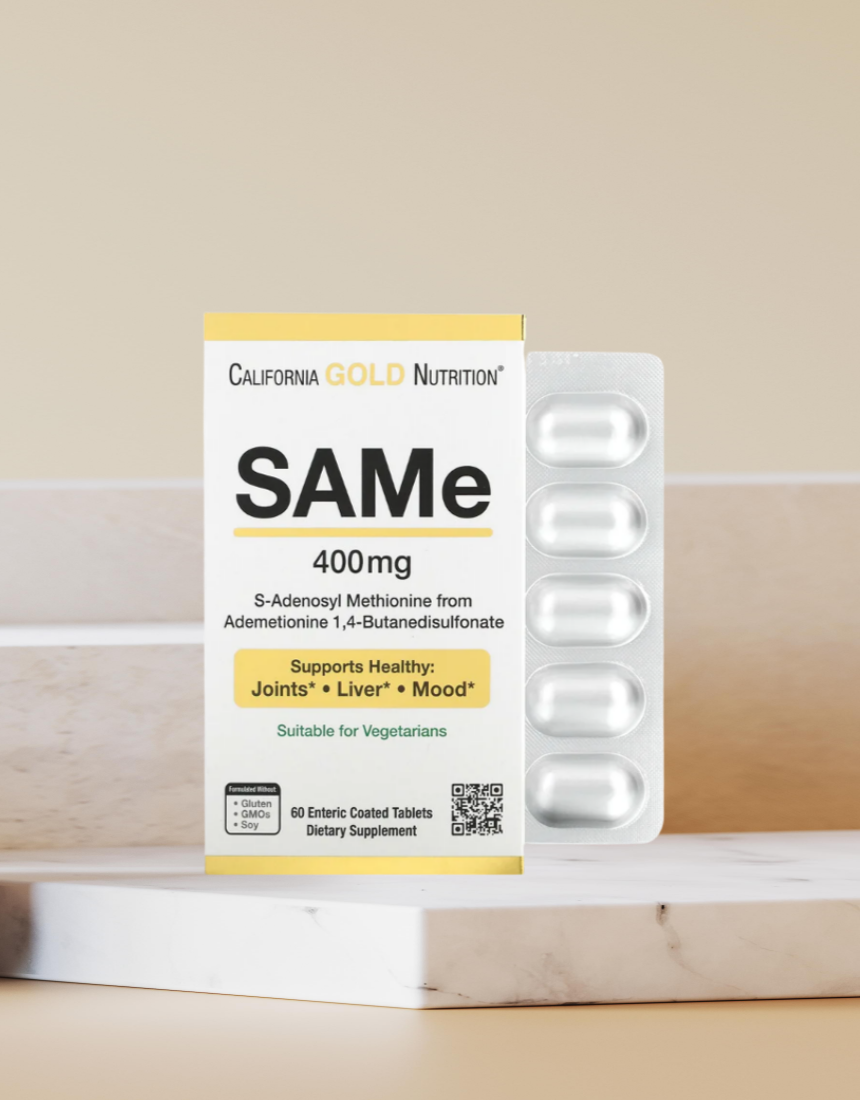 캘리포니아 골드 뉴트리션 SAMe 400mg 60정 <b>아데노실 메티오닌</b>