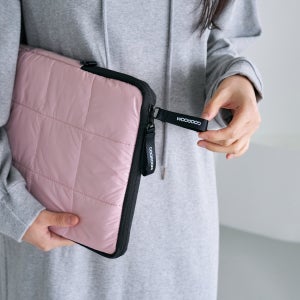 구름 패딩 노트북 태블릿 케이스 파우치 13인치 핑크 바이올렛