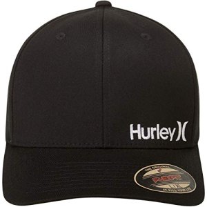 Hurley 남성 One & Only Corp Flexfit Perma Curve Bill 야구 모자