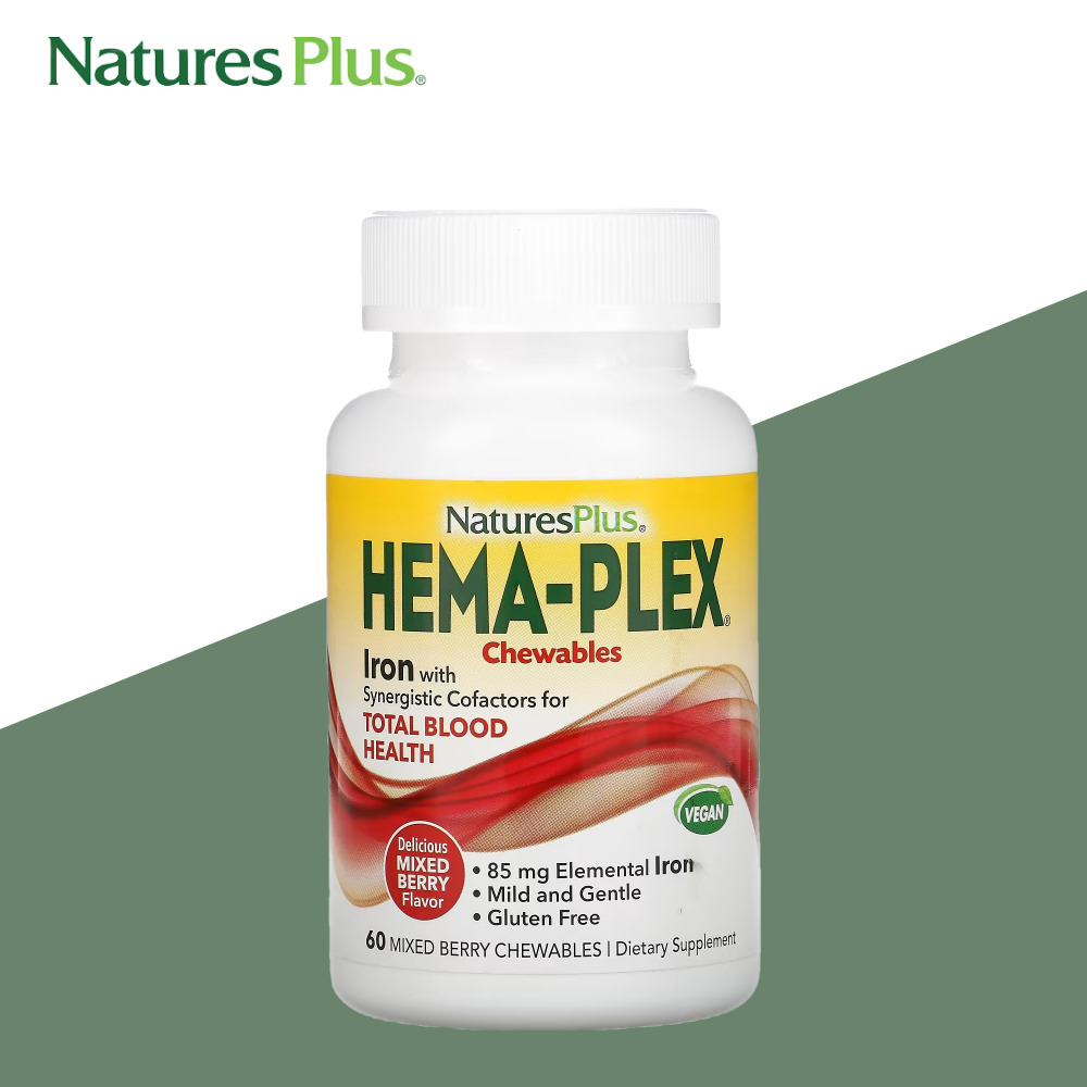 네이처스플러스 <b>헤마</b> <b>플렉스</b> 베리맛 <b>60츄어블</b> 철분 아이언