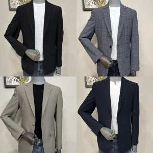 바쏘옴므 남자자켓 봄가을겨울 블레이저 블랙 구김방지 세미 캐주얼 스판 남자콤비자켓 99