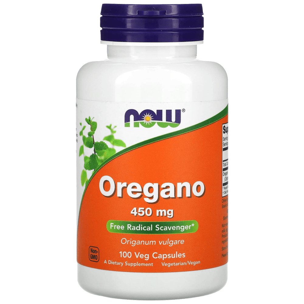 NOW Foods Oregano 450mg V 캡슐 100개 2개