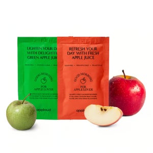 어플러드 국내산 원물 100% 무설탕 사과즙,풋사과즙 혼합 세트 30포